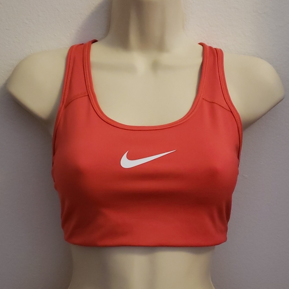 Nike Dri-Fit Small Orange Non-Padded Sports Bra - Picture 1 of 6
